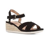 Geox D Ischia Corda, Sandali Donna, Nero, 37 EU