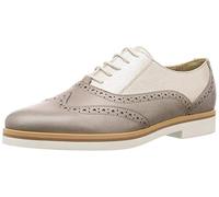 Geox D Janalee G, Scarpe Stringate Basse Oxford Donna, Grigio (Silver/LT GREYC0898), 36 EU