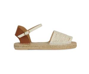 Geox D Lampedusa C, Sandali con zeppa, Donna, Sand Cognac, 37 EU