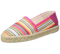 Geox D LAMPEDUSA, Sandalo Espadrillas con Zeppa Donna, Multicolor/Cyclamen, 36 EU