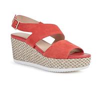 Geox D Lipari E, Sandali Donna, Rosso (Red), 38 EU