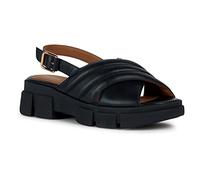 Geox D Lisbona, Sandal, Black, 36 EU