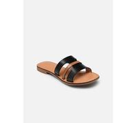 Geox Sandalo da donna D Maddalusiac P Flat Sandal, nero/cammello, 40 EU