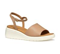 Geox D MELICONIA A, Sandalo con Zeppa Donna, Beige, 37 EU