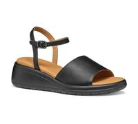 Geox D MELICONIA A, Sandalo con Zeppa Donna, Black, 35 EU