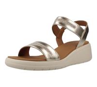 Geox D MELICONIA E - Sandalo con zeppa Donna, Lt Gold,