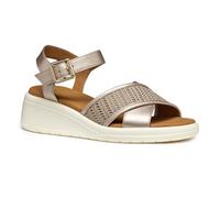 Geox D MELICONIA G, Sandalo con Zeppa Donna, Champagne/Skin, 38 EU