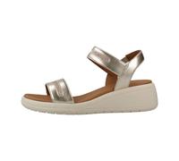 Geox D MELICONIA E, Sandalo con Zeppa Donna, Lt Gold, 40 EU