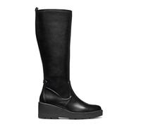 Geox D Miereille stivale in pelle con zeppa donna (Nero, M, Sistema Taglie Calzature EU, Adulto, Numero, Media, 38.5)