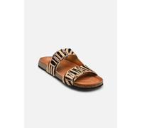 Geox D New Brionia B C, Sandali Piatti Donna, Lt Sand Black, 36 EU