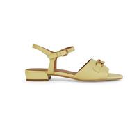Geox D New Eraklia 15, Sandali Piatti Donna, Giallo lt, 40 EU