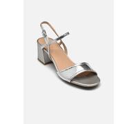 Geox D New ERAKLIA 50 B, Sandalo con Tacco Donna, Silver, 37 EU