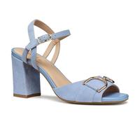 Geox D New ERAKLIA 80 A, Sandalo con Tacco Donna, Lt Blue, 37 EU