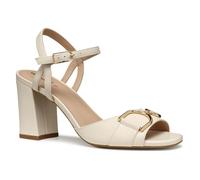 Geox D New ERAKLIA 80 A, Sandalo con Tacco Donna, Papyrus, 38 EU