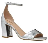 Geox D New ERAKLIA 80 A, Sandalo con Tacco Donna, Silver, 39.5 EU