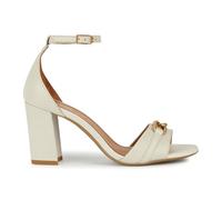 Geox D New Eraklia 80, Sandalo con Tacco Donna, Sabbia Lt, 39.5 EU