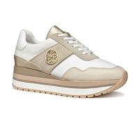 Geox D New KENCY A, Scarpe da Ginnastica Donna, White/Lt Taupe, 38 EU