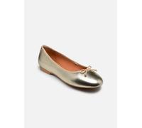 Geox Donna D New Palmaria F Ballet Flat, LT Gold/Cream, 36 EU