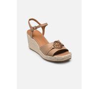 Geox D PANAREA B, Sandalo con Zeppa Donna, Beige, 41 EU