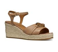 Geox D PANAREA B, Sandalo con Zeppa Donna, Beige, 37.5 EU