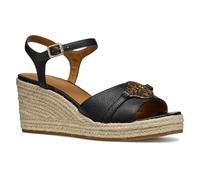 Geox D PANAREA B, Sandalo con Zeppa Donna, Black, 41 EU