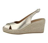 Geox D Panarea, Sandali espadrillas wedge Donna, Oro (Lt Gold), 37 EU