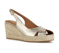 Geox D Panarea, Sandali espadrillas wedge Donna, Oro (Lt Gold), 39 EU