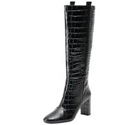 Geox D Pheby 80, Stivali Alti al Ginocchio Donna, Nero, 38 EU