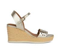 Geox D Ponza A, Sandali con Zeppa Donna, Lt Gold, 36 EU