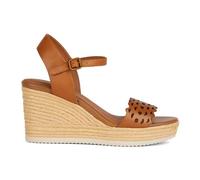 Geox D Ponza A Wedge Sandal, Cognac, 38 EU, cognac, 38 EU