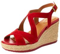 Geox D Ponza C, Sandali con Zeppa Donna, Rosso, 40 EU