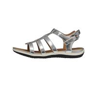 Geox D Sandal Vega D, Piatto Donna, Argento, 38 EU