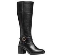 Geox D Serilda 60, Stivali Alti al Ginocchio Donna, Nero, 38 EU