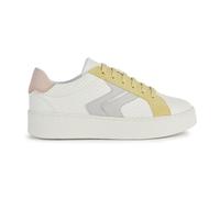 Geox D Skyely A, Scarpe da ginnastica Donna, Optic White Lt Yello, 38 EU