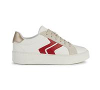 Geox D Skyely A, Scarpe da ginnastica Donna, Optic White Red, 39 EU