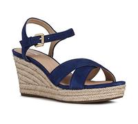Geox D Soleil A, Sandali Donna, Blu (Blue), 37 EU