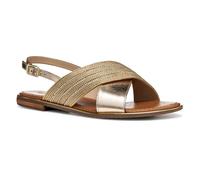 Geox D Sozy Plus E Flat Sandal, DK Gold/LT Gold, 39 EU