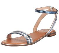 Geox D Sozy Plus F, Sandali Piatti Donna, Navy Silver, 39 EU