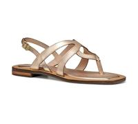 Geox D Sozy QC C, Sandalo Scorrevole Donna, Lt Gold, 39 EU