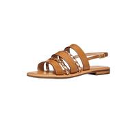 Geox Sandalo piatto da donna D Sozy S C, cammel/LT oro, 41 EU