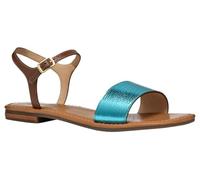 Geox D Sozy S J, Sandalo Scorrevole Donna, Azure/Camel, 41 EU