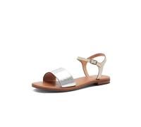 Geox D SOZY S J, Sandalo Scorrevole Donna, Silver/Papyrus, 39.5 EU