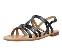 Geox D SOZY S, Sandali piatti Donna, Nero, 36 EU