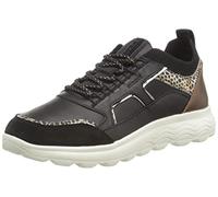Geox D Spherica C, Sneakers Donna, Nero/Bianco (Black/Off White), 37 EU