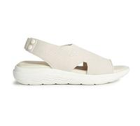 Geox D Spherica Ec5, Sandalo Donna, Bianco Sporco, 37 EU