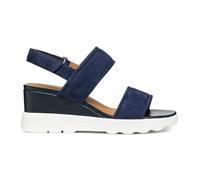 Geox D Spherica Ec6 A, Sandali con Zeppa Donna, Blu Navy, 35 EU