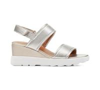 Geox D Spherica Ec6 A, Sandali con Zeppa Donna, Lt Gold, 38 EU