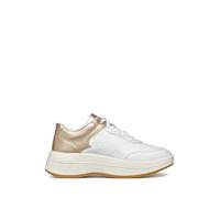 Geox D Spherica Ecub-3 Sneaker (Bianco-Oro, Sistema Taglie Calzature EU, Adulto, Numero, Media, 40)