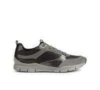 Geox D Sukie B, Sneakers Donna, Grigio/Nero (Dk Grey/Black), 36 EU