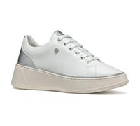 Geox D SUNNETTY A, Scarpe da Ginnastica Donna, White/Silver, 38 EU